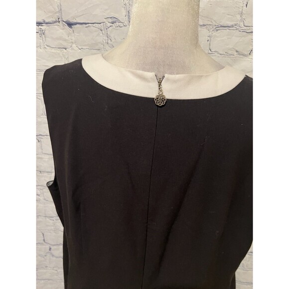 Catherines Womens Dress Black & White Round Neck Lined Sleeveless Plus Size 18W - Picture 5 of 7